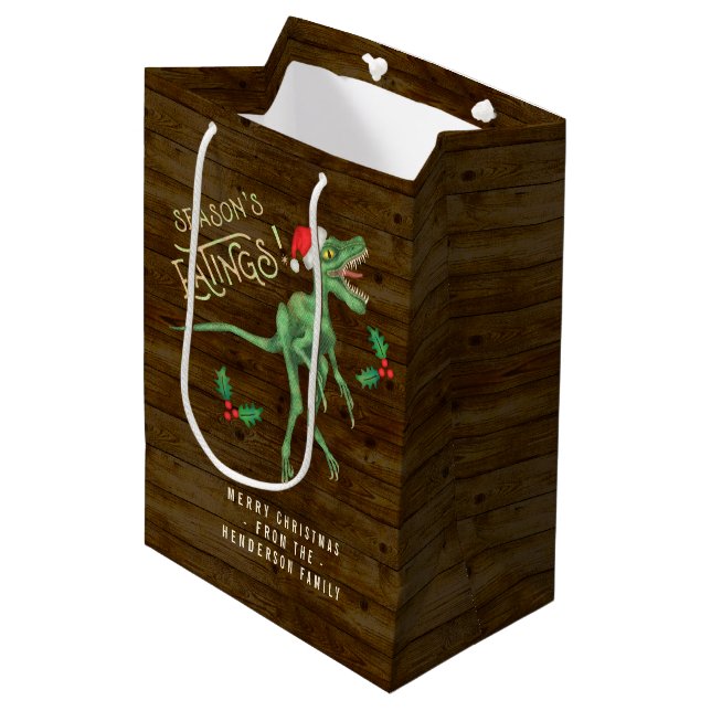 Lustiger Mittlere Geschenktüte (Vorderseite Schrägansicht)