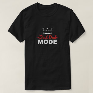 Lustiger moderner Schwarzweiß-Bester-Vater-Modus T-Shirt
