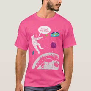Lustiger Mondlandungs-Astronaut Flache Erde T-Shirt