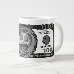 Lustiger "Money Morty" 100-Dollar-Schein-Spezialit Jumbo-Tasse