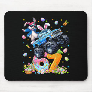 Lustiger Monster-Truck-Dabbing-Kaninchen-Osterhase Mousepad