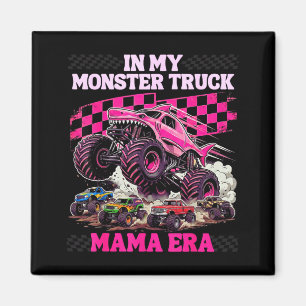 Lustiger Monstertruck-Mama süßes Mädchen Junge Mut Magnet