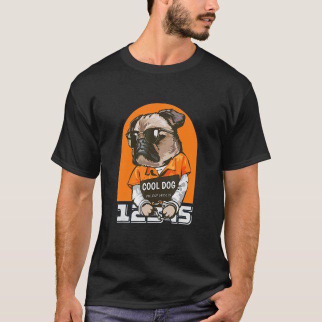 Lustiger Mops-Hund T-Shirt (Vorderseite)