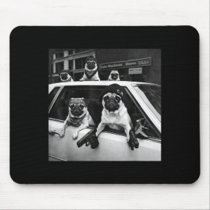 Lustiger Mops-Meme Mops-Gangster-Hund Straßenstil Mousepad