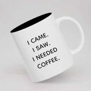 Lustiger Morgencafetassen-Geschenk für Ihn oder Si Zweifarbige Tasse