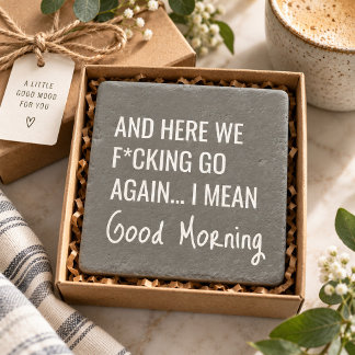 Lustiger Morgenhumor Sarkastischer Kaffee-Spruch G Steinuntersetzer