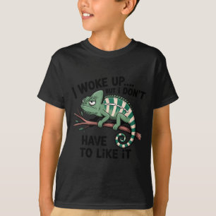 Lustiger Morgenmensch Kaffeeliebhaber Chamäleon T-Shirt