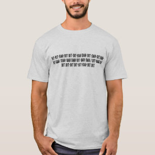 Lustiger Morse-Code-Zitat T-Shirt