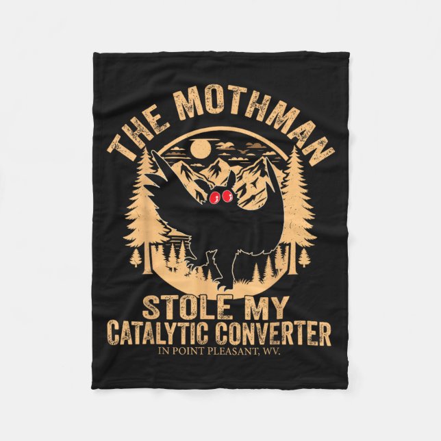 Lustiger Mothman stahl Katalysator Mothman Fleecedecke (Vorderseite)