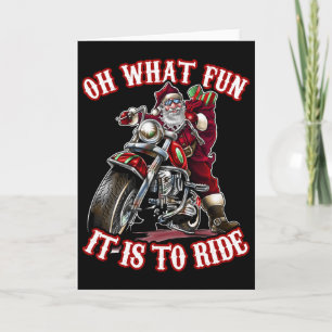Lustiger Motorradfahrer Opa Santa Reiter Weihnacht Karte