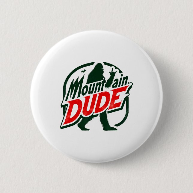 Lustiger Mountain Typ Bigfoot Sasquatch Wandergesc Button (Vorderseite)