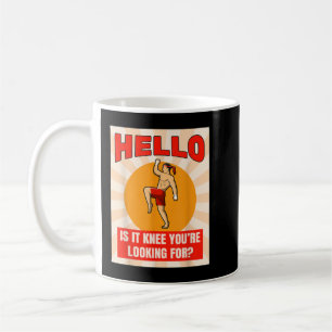 Lustiger Muay-Thai-Kämpfer Knie Thai-Boxen-Geschen Kaffeetasse
