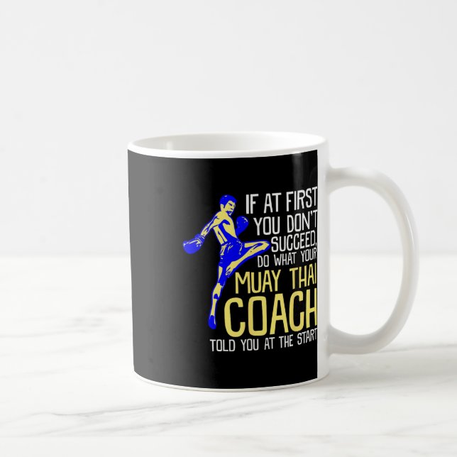 Lustiger Muay-Thai-Trainer-Boxdesign  Kaffeetasse (Rechts)