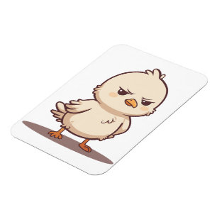 Lustiger mürrischer Baby-Vogel Kawaii Cartoon Magnet