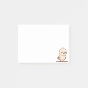 Lustiger mürrischer Baby-Vogel Kawaii Cartoon Post-it Klebezettel