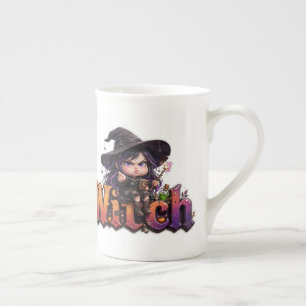 Lustiger mürrischer Hexenbecher Halloween Hexen-Ka Prozellantasse