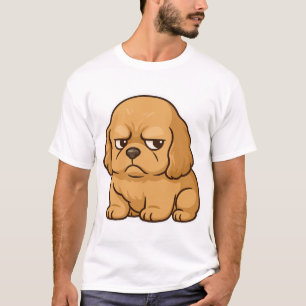 Lustiger mürrischer Hund personalisiertes Geschenk T-Shirt
