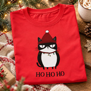 Lustiger mürrischer Katz Weihnachts Humor T-Shirt