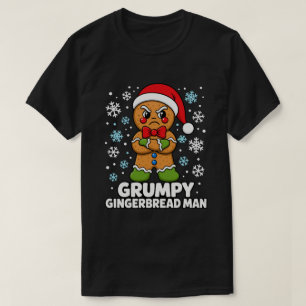 Lustiger mürrischer Lebkuchenmann Weihnachten Feri T-Shirt