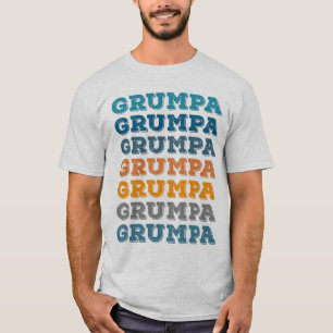 Lustiger mürrischer Opa Vintage-Text-Design T-Shirt