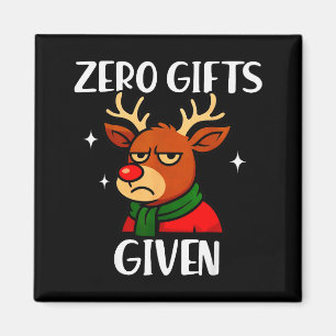 Lustiger mürrischer Rentiere Weihnachten Meme Zero Magnet