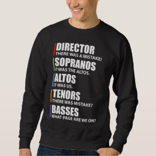 Lustiger Musik-Chor-singenchor scherzen Sweatshirt