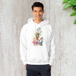 Lustiger musikalischer Clown mit tanzenden Kindern Hoodie