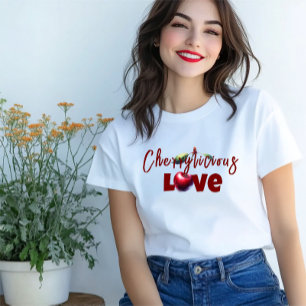 Lustiger Mutter roter Kirschen-Vibe-Slogan Muttert Tri-Blend Shirt