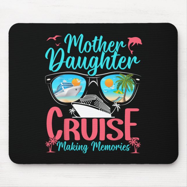 Lustiger Mutter-Tochter-Urlaub-Kreuzfahrt Mutter-T Mousepad (Vorne)