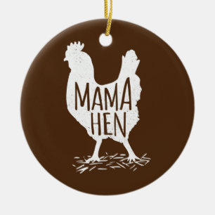 Lustiger Muttertag Mama Henne Huhn Geschenk Mutter Keramik Ornament