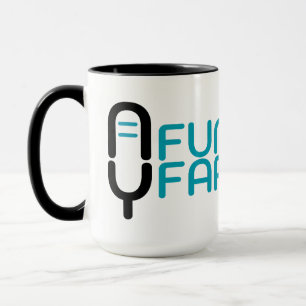 Lustiger N Farbsy Mikrofon-Logo & Wortmarke Tasse
