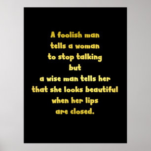 Lustiger Narr und Weiser Mann Witz Poster