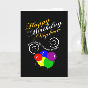 lustiger Neffe zum Geburtstag wünscht Karte