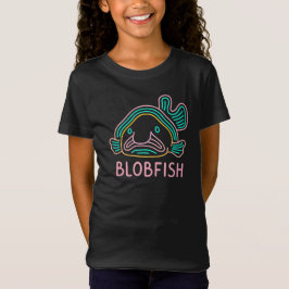 Lustiger Neon Blobfisch – Skurrile Tiefsee-Cartoon T-Shirt