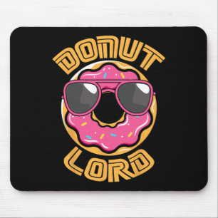 Lustiger nerdiger Donut-Lord Videospiel-Geek Rosa Mousepad