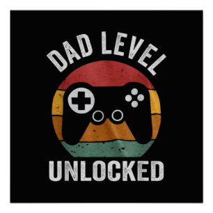 Lustiger Neuer Vater Vater Level Freigeschaltet Ta Poster