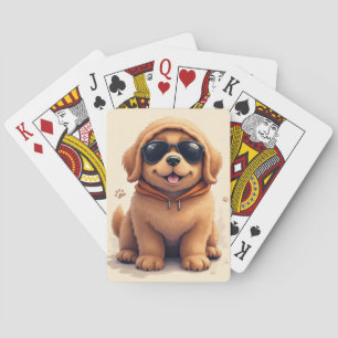 Lustiger Neufundländer Kawaii Hund Spielkarten