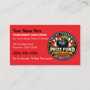 Lustiger/Neuheit Bowling-Preisfonds-Mitarbeiter-Ga Telefonnummerkarte