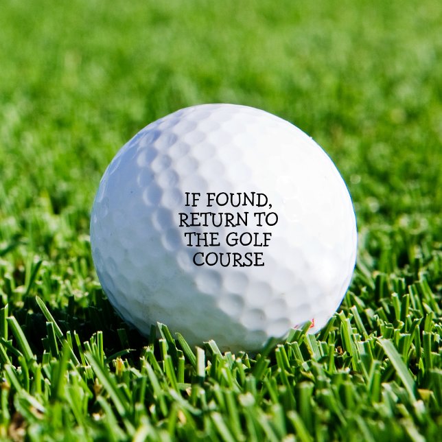 Lustiger Neuheit verlorener Golfball Spruch einfac (A clean white ball with a perfectly timed joke. Golf humor every player understands.)