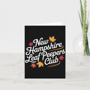 Lustiger New Hampshire Leaf Er's Club Herbst Fall Karte