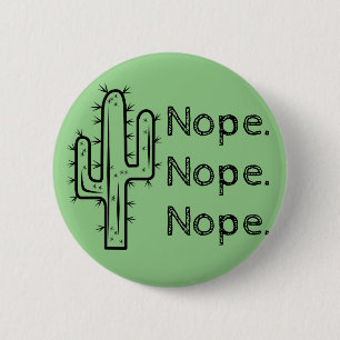Lustiger Nope Kaktus Button