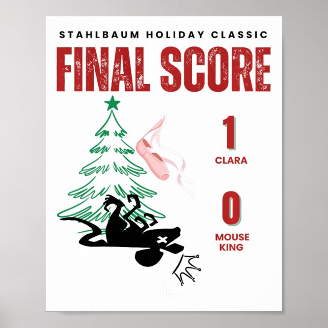 Lustiger Nussknacker Endstand Clara 1 Mäusekönig 0 Poster (Vorne)