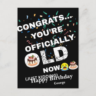 Lustiger offiziell alter Geburtstag - Fetter Meme- Feiertagspostkarte