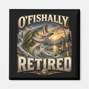 Lustiger Ofishally Angelschnur Dad Opa Ruhestand Magnet