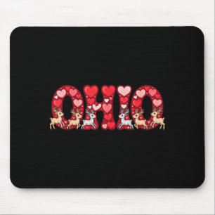Lustiger Ohio-Hirsch-Midwestern-Party O-h-i-o zum  Mousepad