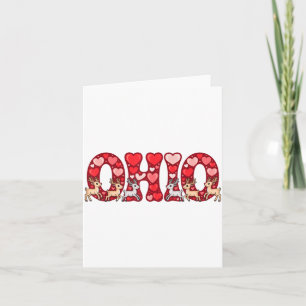 Lustiger Ohio-Hirsch Mittlerer Westen Party O-h-i- Karte
