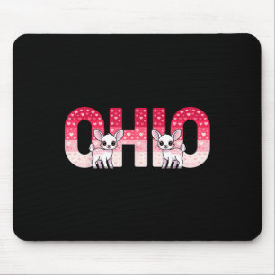 Lustiger Ohio-Hirsch Mittlerer Westen Party O-h-i- Mousepad
