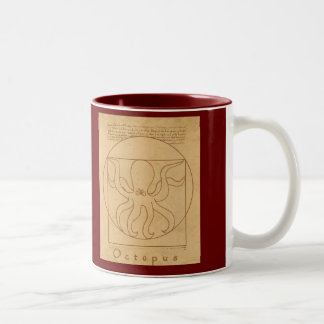 Lustiger Oktopus Zweifarbige Tasse