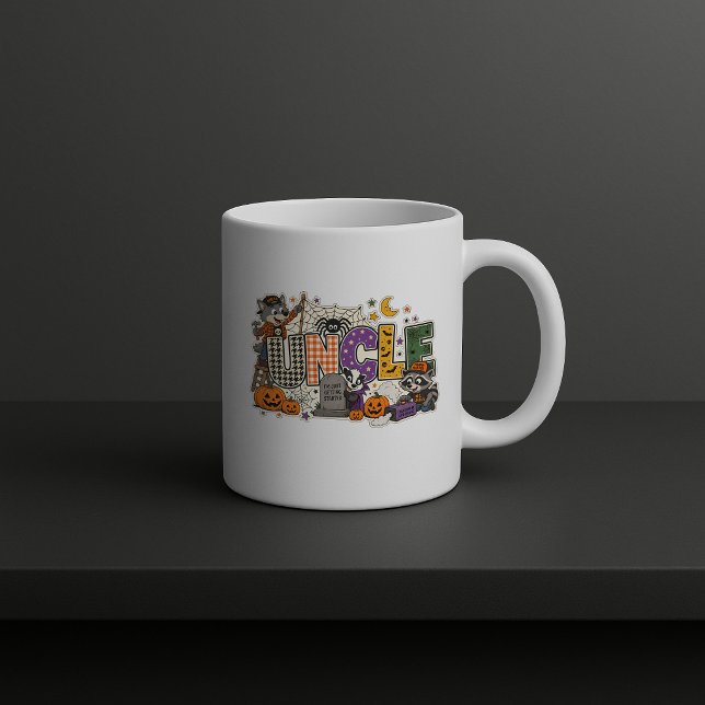 Lustiger Onkel Buchstabenblock  Kaffeetasse (Von Creator hochgeladen)