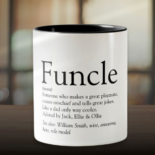 Lustiger Onkel Funcle Definition Spruch Zweifarbige Tasse